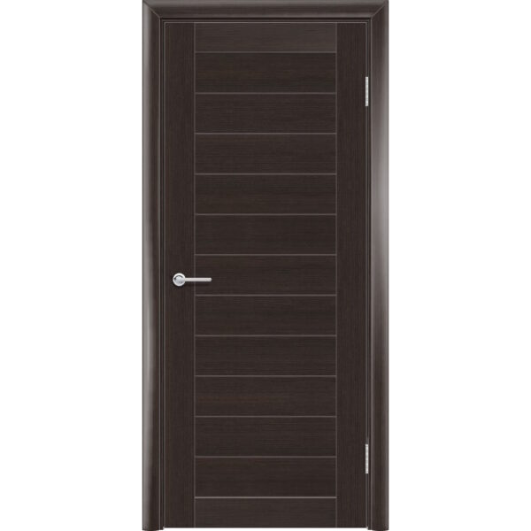 Межкомнатная дверь Т7, Орех темный рифленый