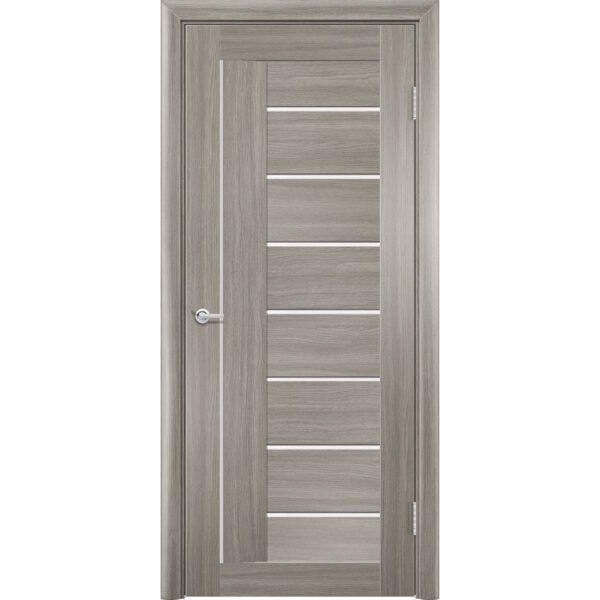 Межкомнатная дверь Т11, Дуб дымчатый, Лакобель белый