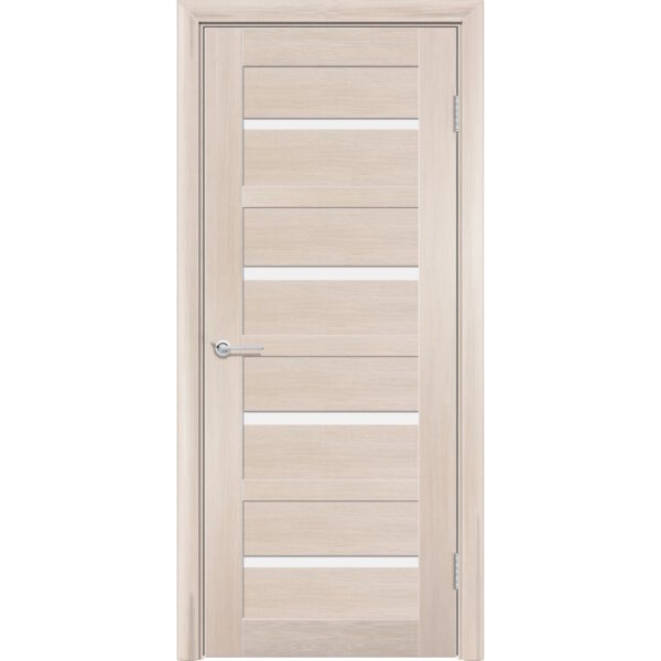 Межкомнатная дверь Т17, Лиственница кремовая, Белое матовое, Некондиция