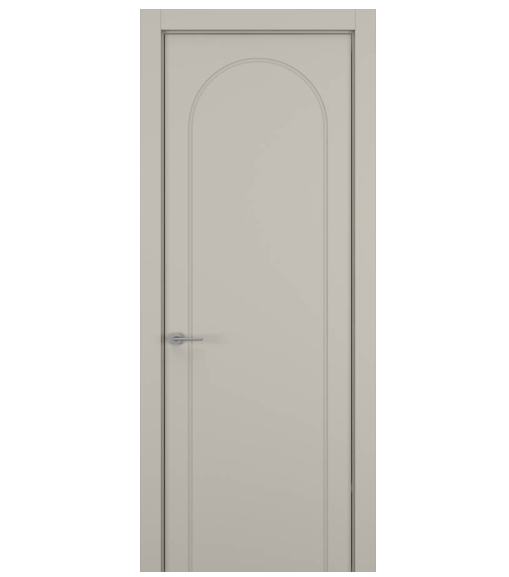 Межкомнатная дверь HAUSDOORS Модель Атмосфера 1, Матовый Серый шелк