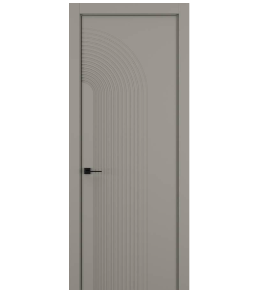 Межкомнатная дверь HAUSDOORS Модель Атмосфера 4, Матовый Каменно-серый