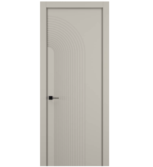 Межкомнатная дверь HAUSDOORS Модель Атмосфера 4, Матовый Серый шелк