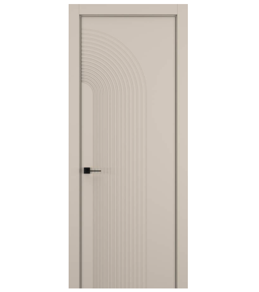 Межкомнатная дверь HAUSDOORS Модель Атмосфера 4, Матовый Светло-бежевый