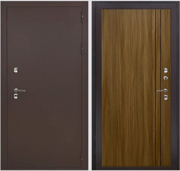 Входная дверь с терморазрывом Термо Медь К7 Дуб сиена