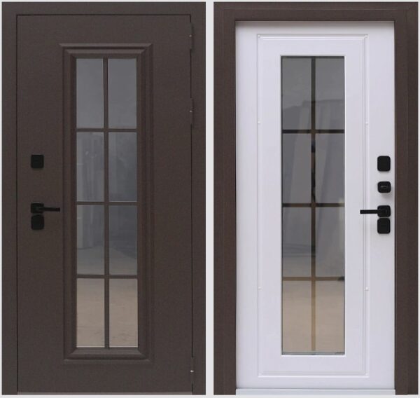 Входная дверь с терморазрывом Термо Бергамо 2 Велютто бьянко