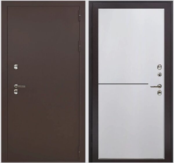 Входная дверь с терморазрывом Термо Медь К4 Велютто бьянко