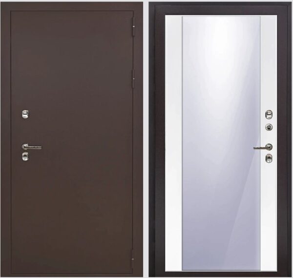 Входная дверь с терморазрывом Термо Медь К9 Велютто бьянко