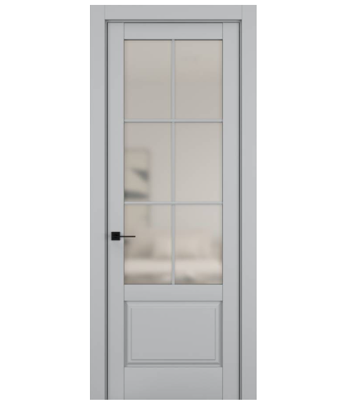 Межкомнатная дверь HAUSDOORS Модель NC 12, Шеллак серый