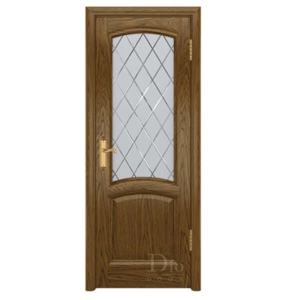 Межкомнатная дверь ДИОдор Ровере Дуб шервуд Со стеклом