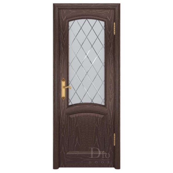 Межкомнатная дверь ДИОдор Ровере Ясень венге золото Со стеклом