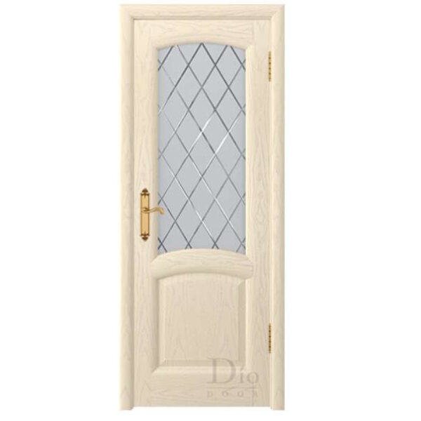 Межкомнатная дверь ДИОдор Ровере Ясень карамель Со стеклом