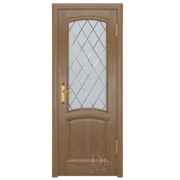 Межкомнатная дверь ДИОдор Ровере Дуб американский светлый Со стеклом