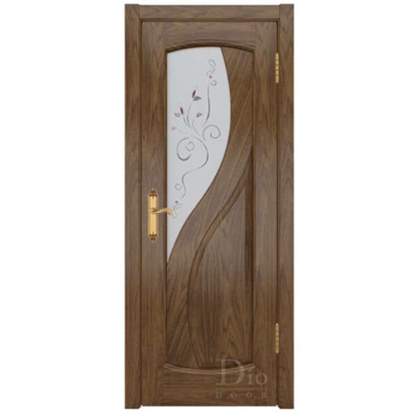Межкомнатная дверь ДИОдор Диона-1 американский орех Со стеклом