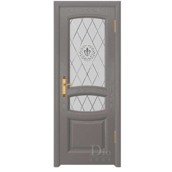 Межкомнатная дверь ДИОдор Сантанелла Ясень графит Со стеклом