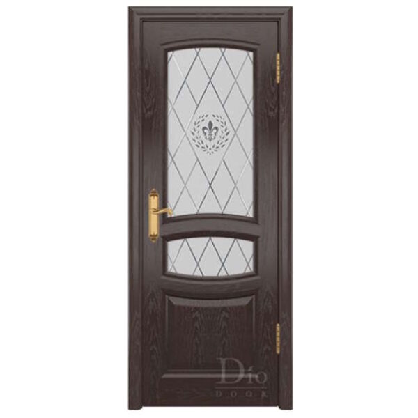 Межкомнатная дверь ДИОдор Сантанелла Ясень венгеСо стеклом