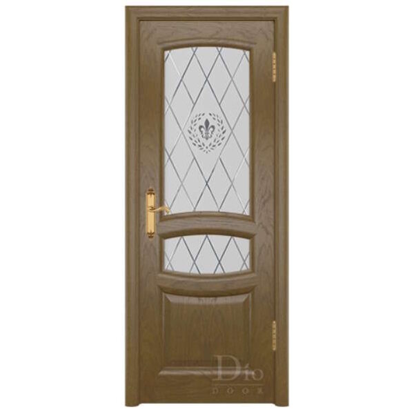 Межкомнатная дверь ДИОдор Сантанелла Ясень античный Со стеклом