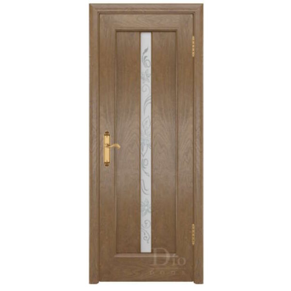 Межкомнатная дверь ДИОдор Миланика 2 Дуб американский светлый Со стеклом