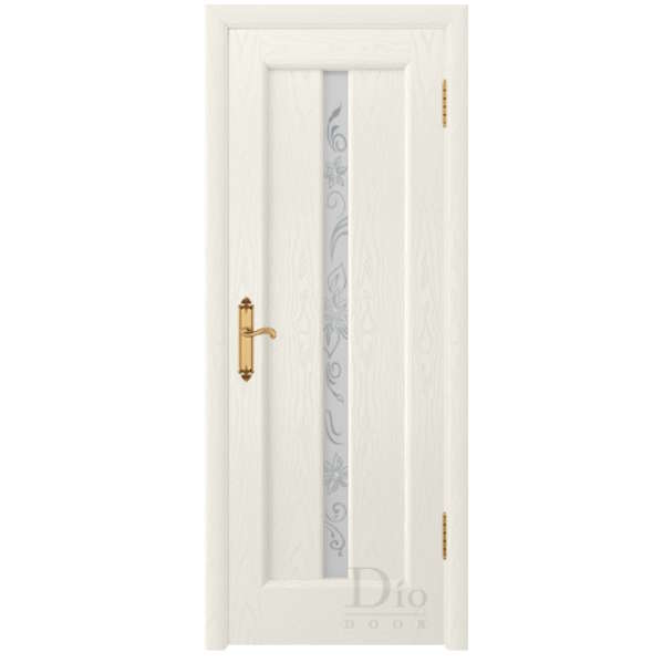 Межкомнатная дверь ДИОдор Миланика 2 Ясень жасмин Со стеклом