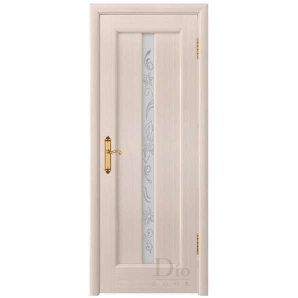 Межкомнатная дверь ДИОдор Миланика 2 Беленый дуб Со стеклом