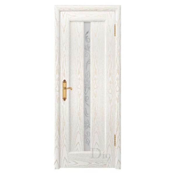 Межкомнатная дверь ДИОдор Миланика 2 Ясень белый золото Со стеклом