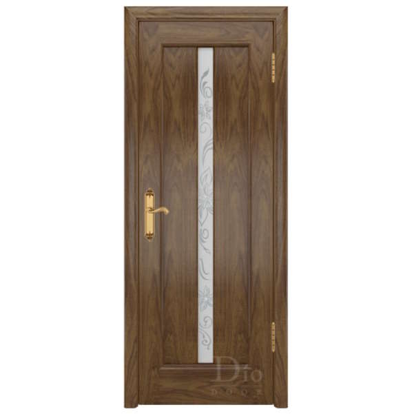 Межкомнатная дверь ДИОдор Миланика 2 Американский орех Со стеклом