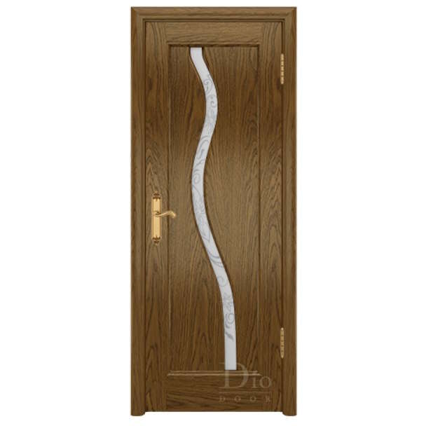 Межкомнатная дверь ДИОдор Миланика 4 Дуб шервуд Со стеклом