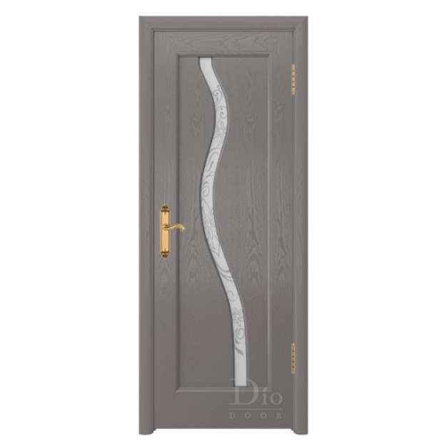 Межкомнатная дверь ДИОдор Миланика 4 Ясень графит Со стеклом