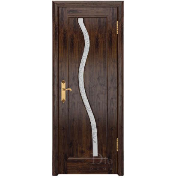 Межкомнатная дверь ДИОдор Миланика 4 Тонированый американский орех Со стеклом