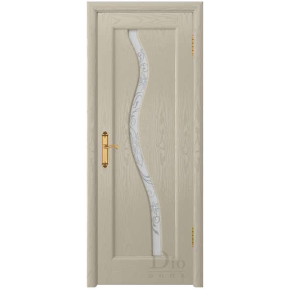 Межкомнатная дверь ДИОдор Миланика 4 Ясень капучино Со стеклом