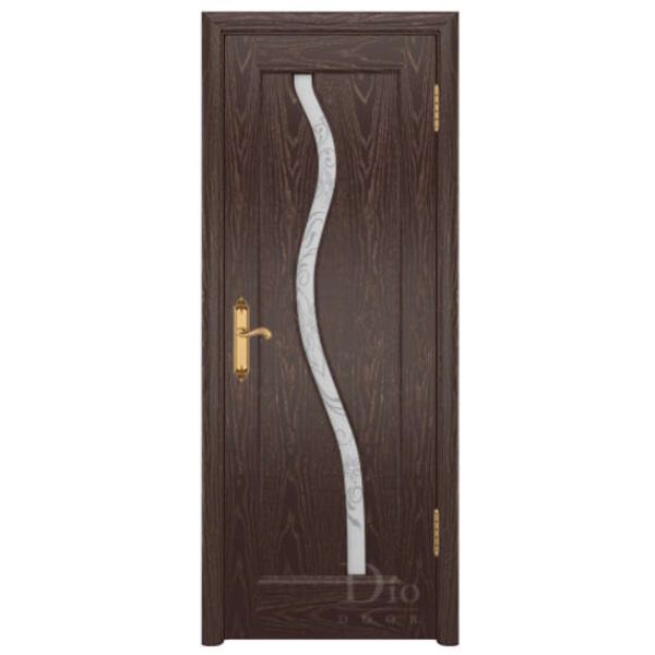 Межкомнатная дверь ДИОдор Миланика 4 Ясень венге золото Со стеклом