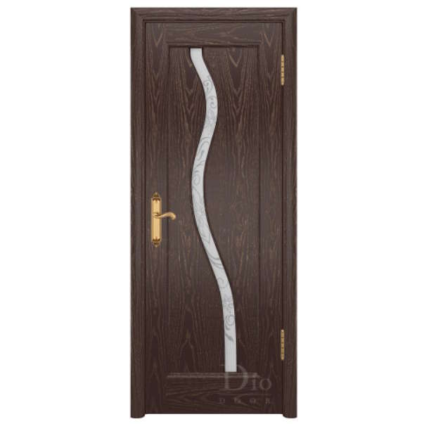 Межкомнатная дверь ДИОдор Миланика 4 Ясень венге золото Со стеклом