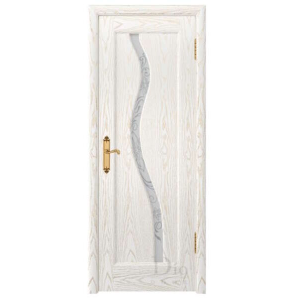 Межкомнатная дверь ДИОдор Миланика 4 Ясень белый золото Со стеклом