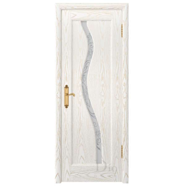 Межкомнатная дверь ДИОдор Миланика 4 Ясень белый золото Со стеклом