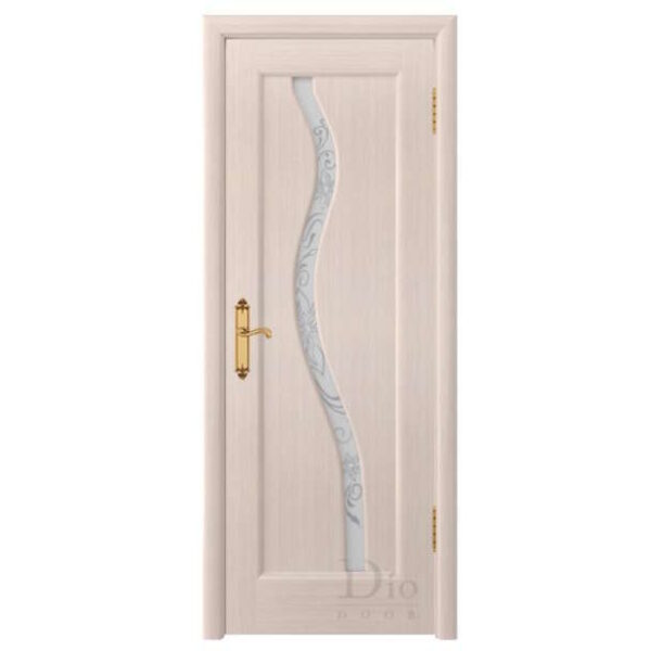 Межкомнатная дверь ДИОдор Миланика 4 Беленый дуб Со стеклом