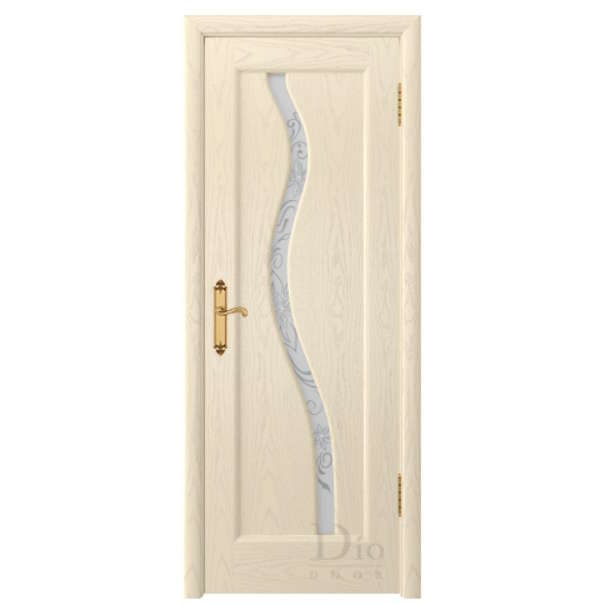 Межкомнатная дверь ДИОдор Миланика 4 Ясень карамель Со стеклом