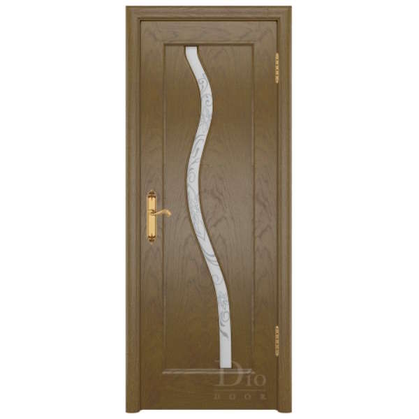 Межкомнатная дверь ДИОдор Миланика 4 Ясень античный Со стеклом
