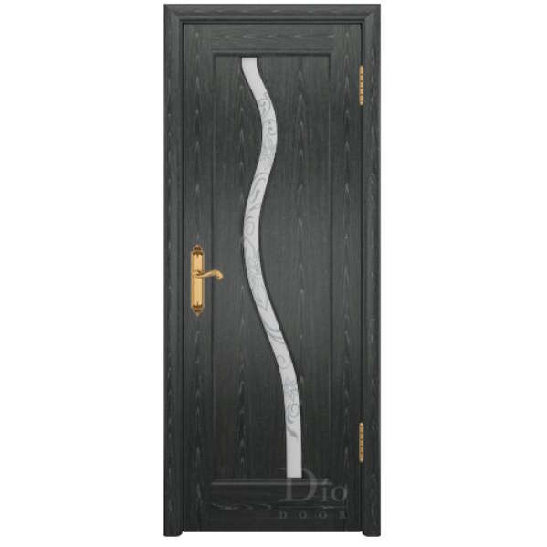 Межкомнатная дверь ДИОдор Миланика 4 Абрикос Со стеклом