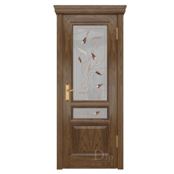 Межкомнатная дверь ДИОдор Онтарио 2 американский орех  Со стеклом