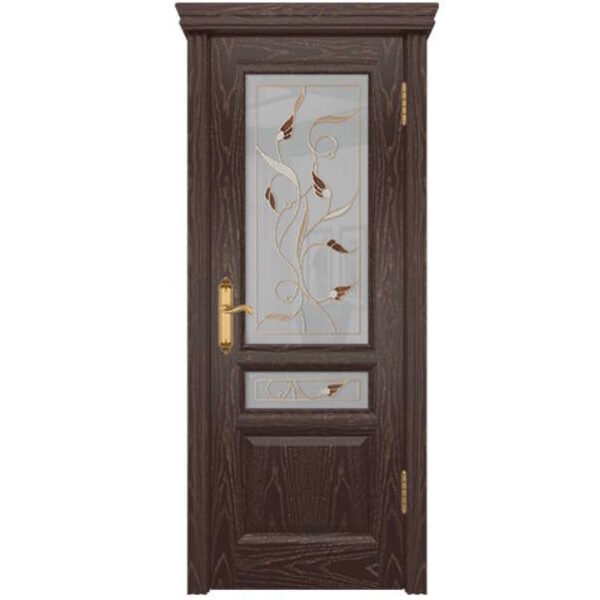 Межкомнатная дверь ДИОдор Онтарио 2  Ясень венге золото Со стеклом