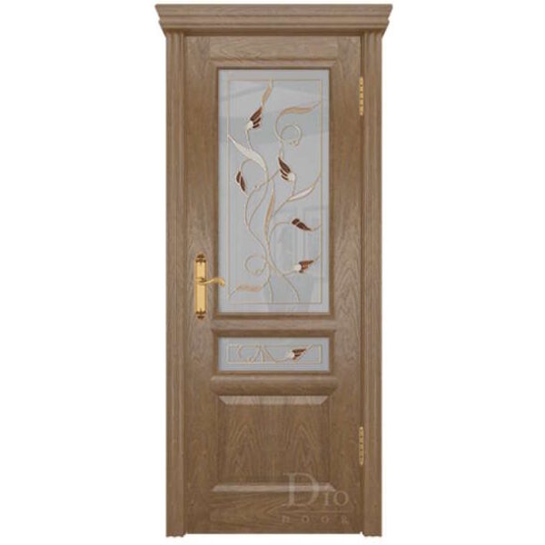 Межкомнатная дверь ДИОдор Онтарио 2  Дуб американский светлый Со стеклом