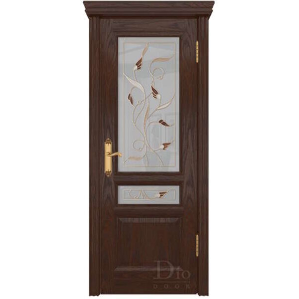 Межкомнатная дверь ДИОдор Онтарио 2  Дуб американский коньячный Со стеклом