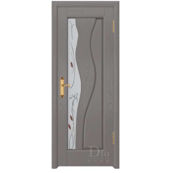Межкомнатная дверь ДИОдор Энжел Ясень графит Со стеклом
