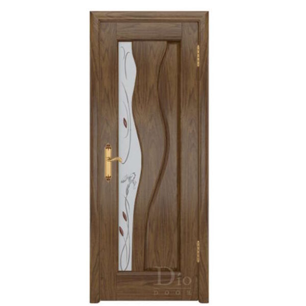 Межкомнатная дверь ДИОдор Энжел американский орех Со стеклом