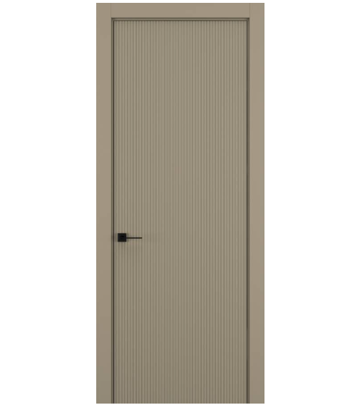 Межкомнатная дверь HAUSDOORS Модель Вертикаль 1, Матовый Серо-бежевый