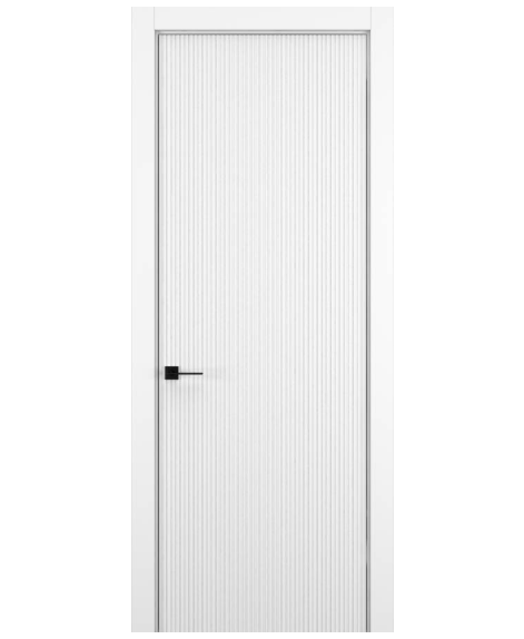 Межкомнатная дверь HAUSDOORS Модель Вертикаль 1, Матовый Снежный
