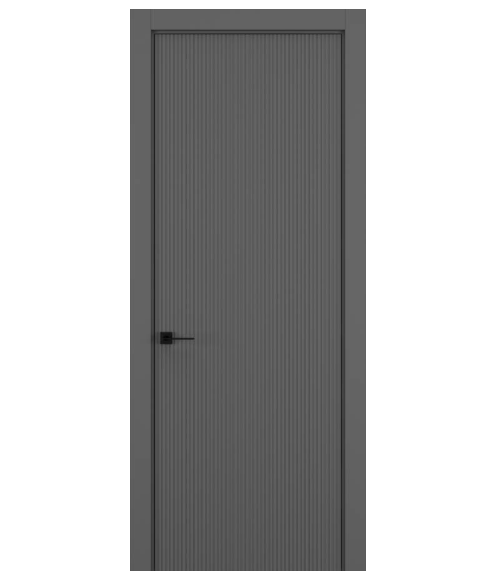 Межкомнатная дверь HAUSDOORS Модель Вертикаль 1, Матовый Темно-серый