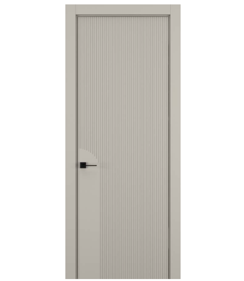 Межкомнатная дверь HAUSDOORS Модель Вертикаль 2, Матовый Серый шелк