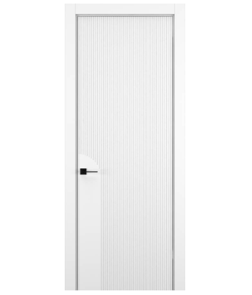 Межкомнатная дверь HAUSDOORS Модель Вертикаль 2, Матовый Снежный