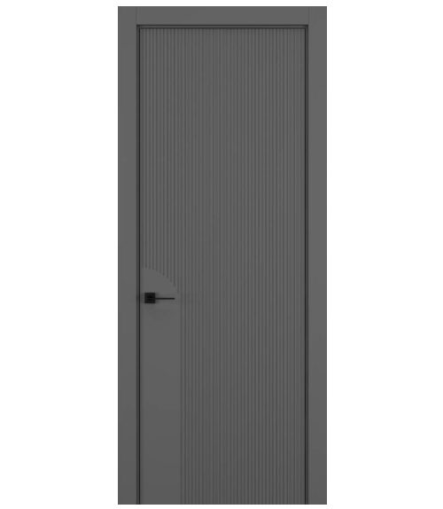 Межкомнатная дверь HAUSDOORS Модель Вертикаль 2, Матовый Темно-серый