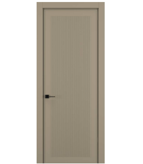 Межкомнатная дверь HAUSDOORS Модель Вертикаль 3, Матовый Серо-бежевый
